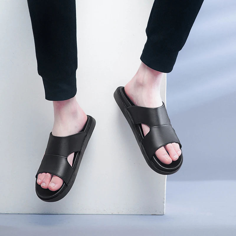 Premium Leather Slides
