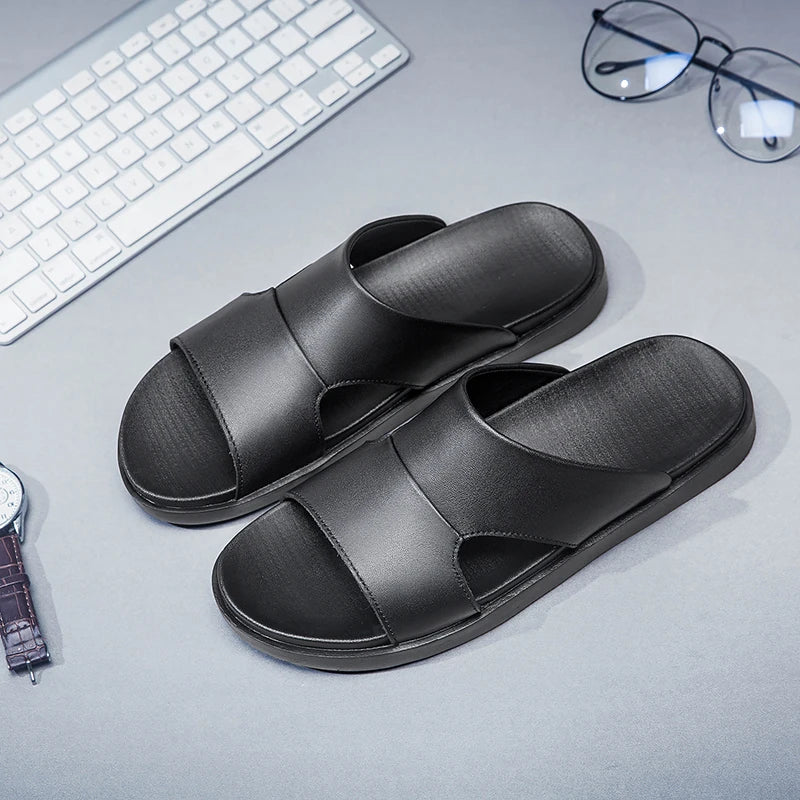 Premium Leather Slides