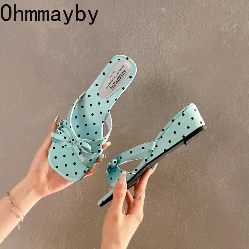 Satin Bow Slides