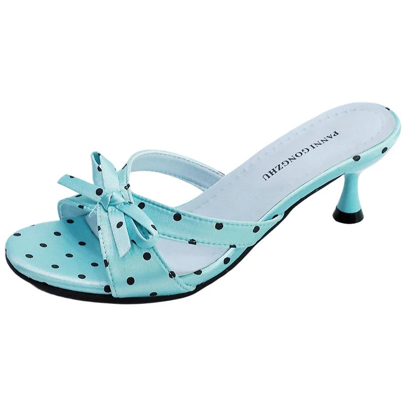 Satin Bow Slides