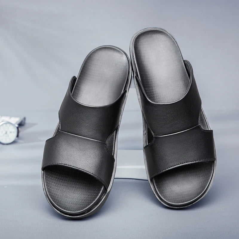 Premium Leather Slides