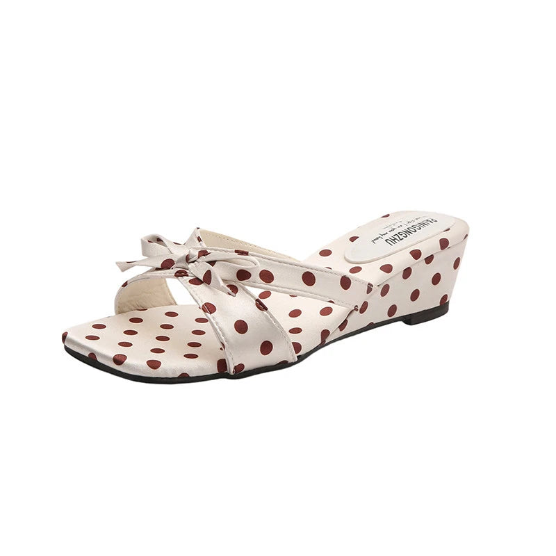 Satin Bow Slides