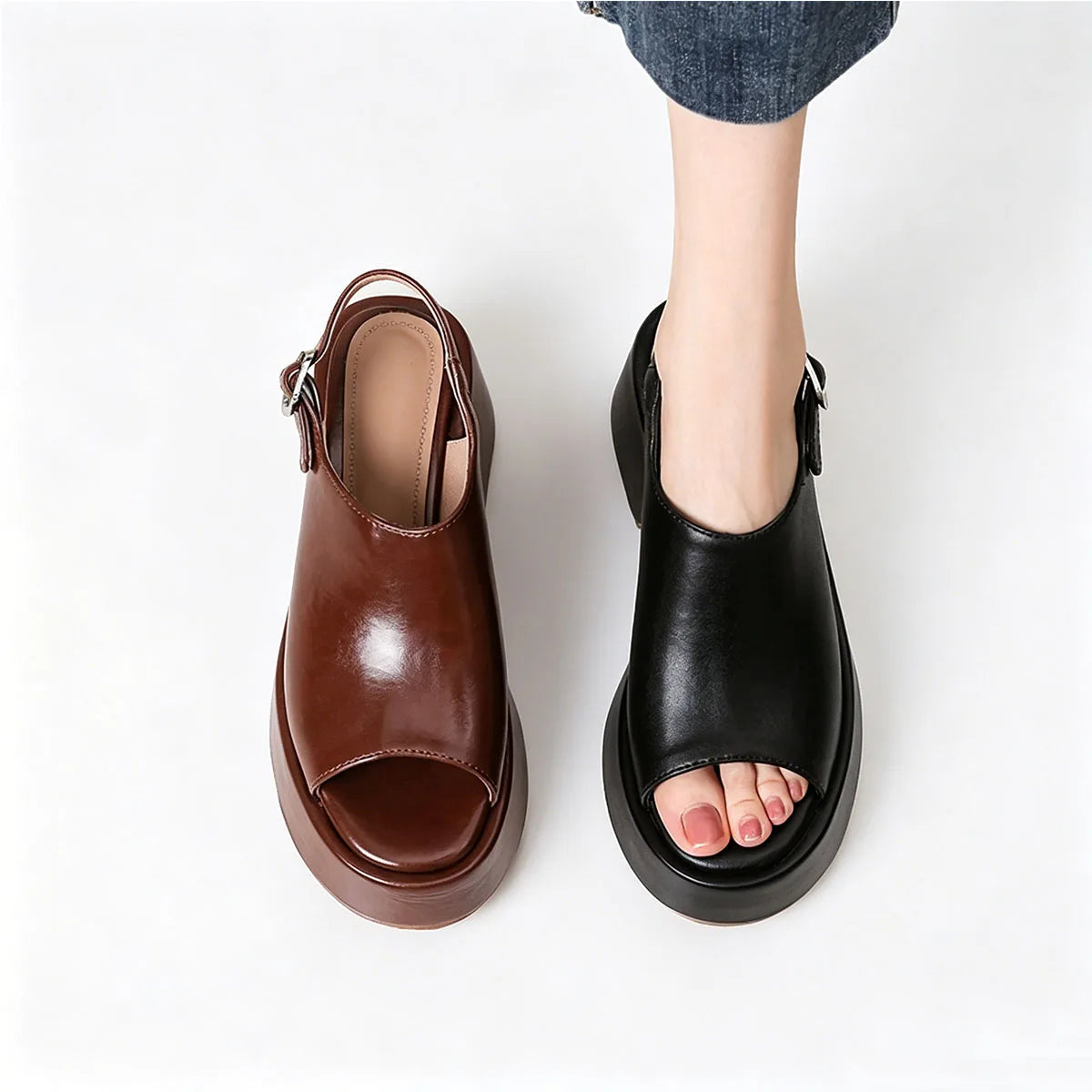 Brown Summer Wedges