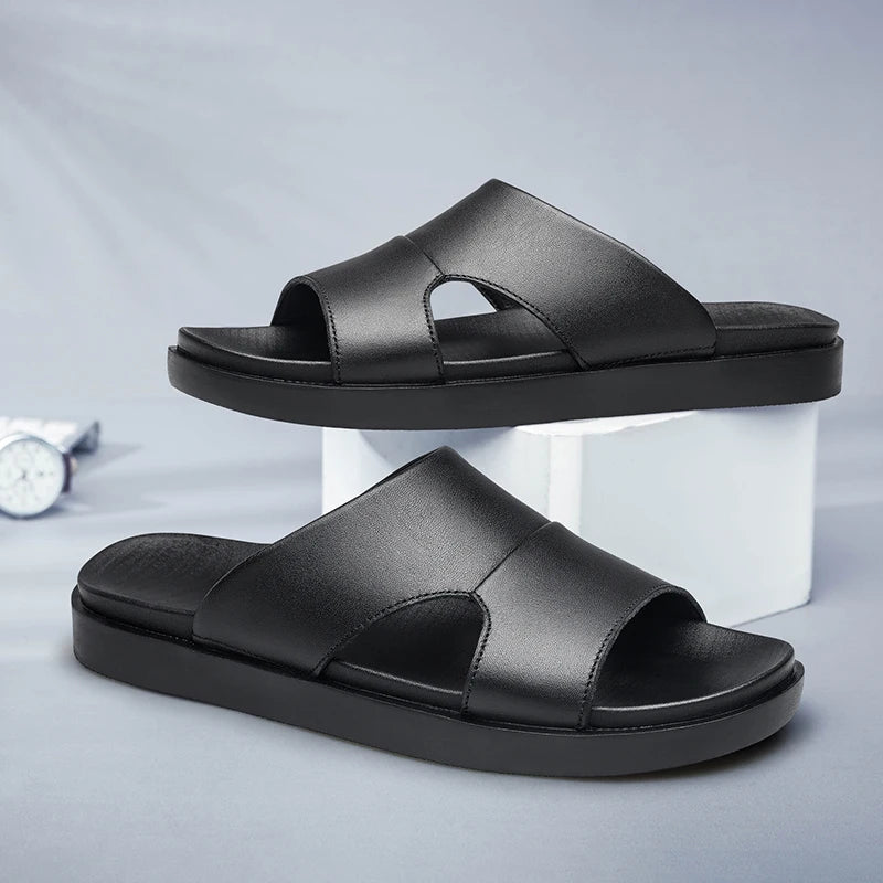 Premium Leather Slides