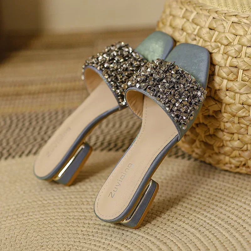 Peep Toe Slides