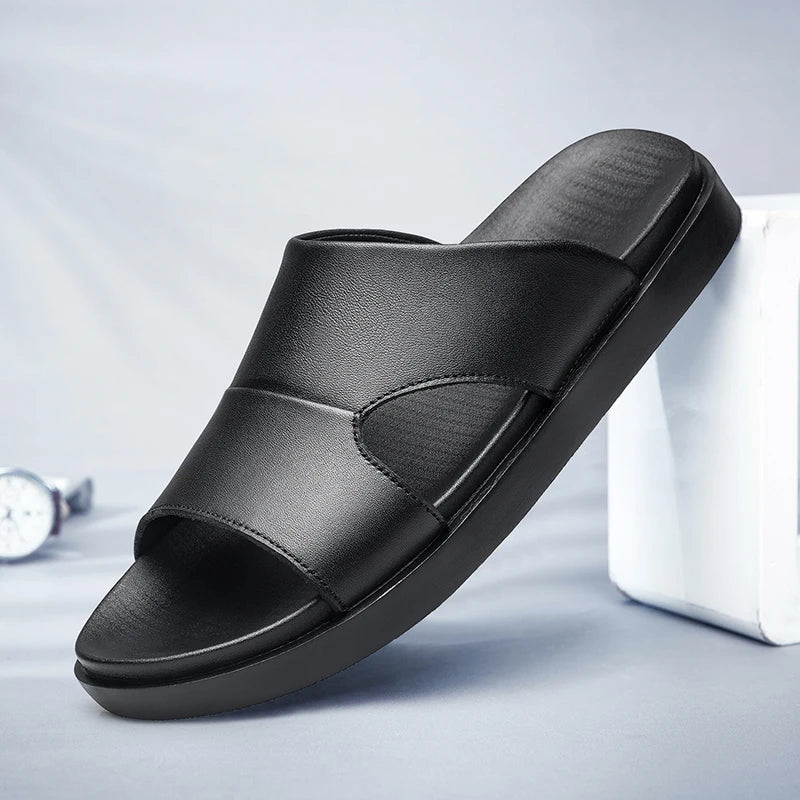 Premium Leather Slides
