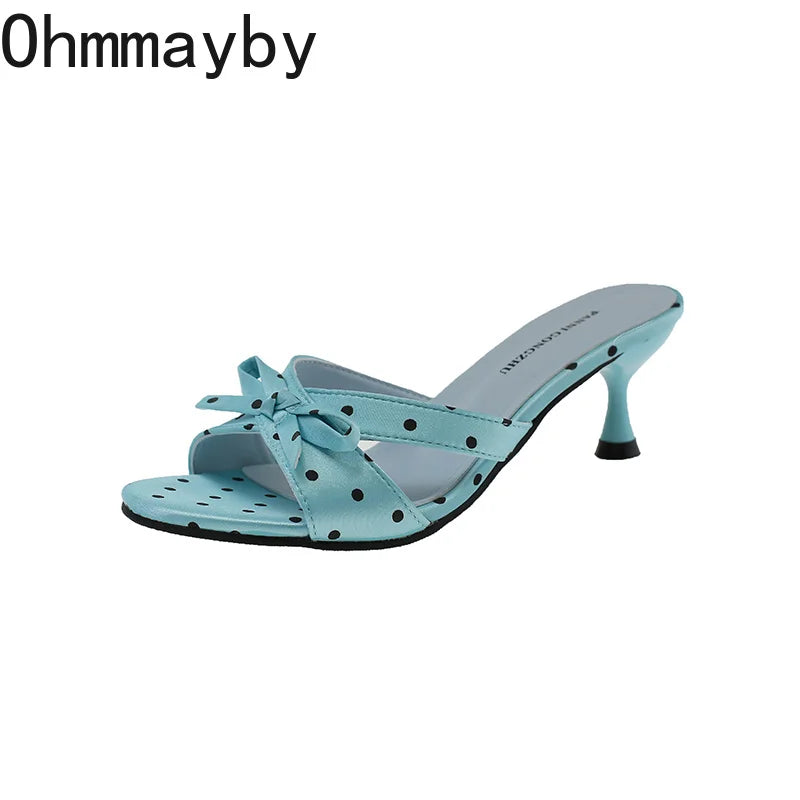 Satin Bow Slides