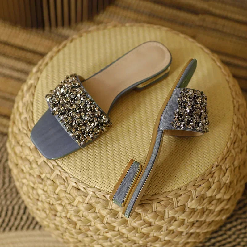 Peep Toe Slides