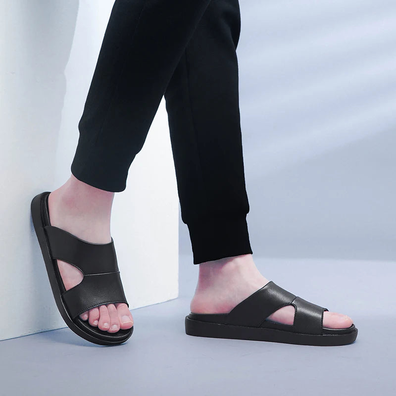 Premium Leather Slides