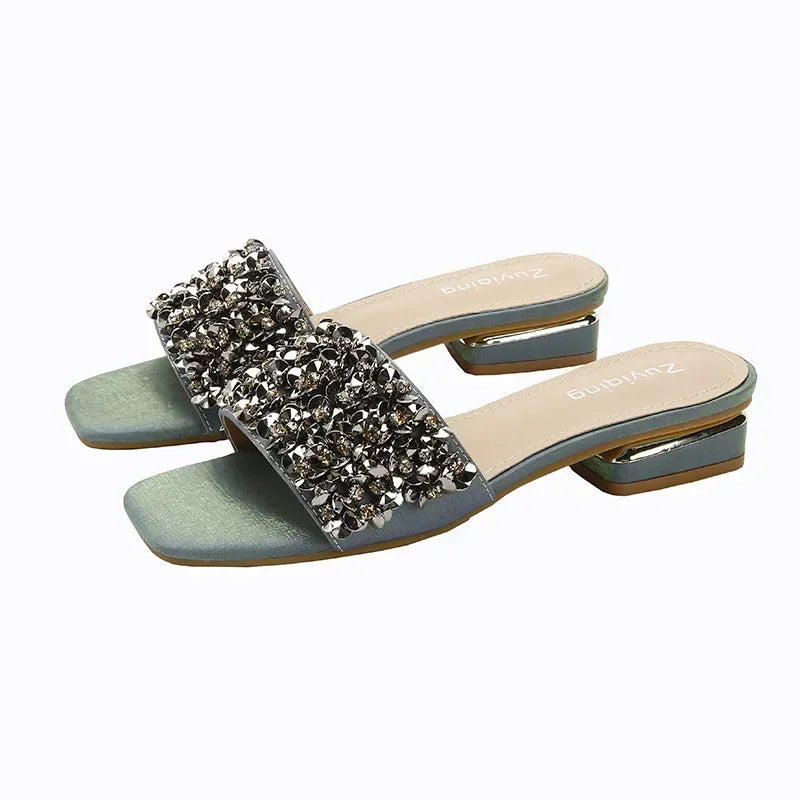 Peep Toe Slides