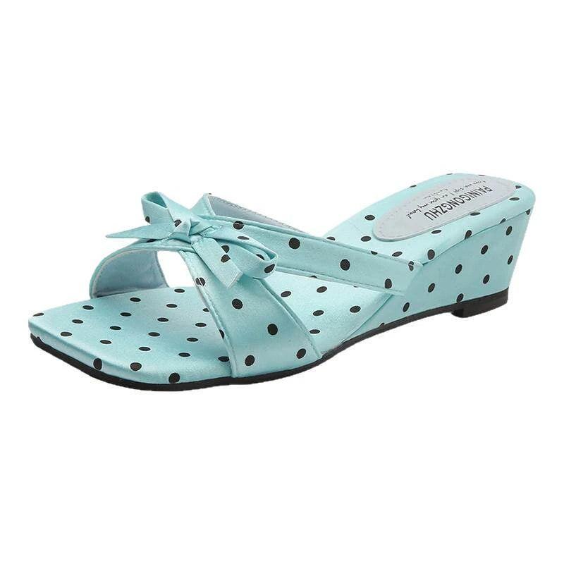 Satin Bow Slides