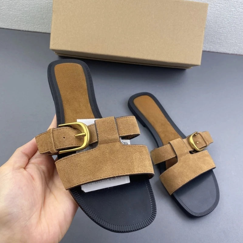 Buckle Flat Slides