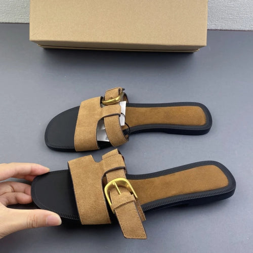 Buckle Flat Slides